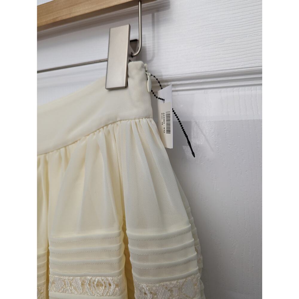 Alice By Temperley Skirt Lace Pleated Ivory Cocktail Party Bridal Shower Date - Picture 4 of 11